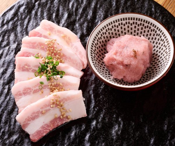 豚バラと梅おろし